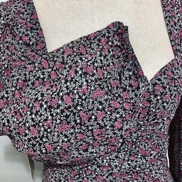 Floret Studios NWT Floral Mini Dress Women L - Picture 6 of 12